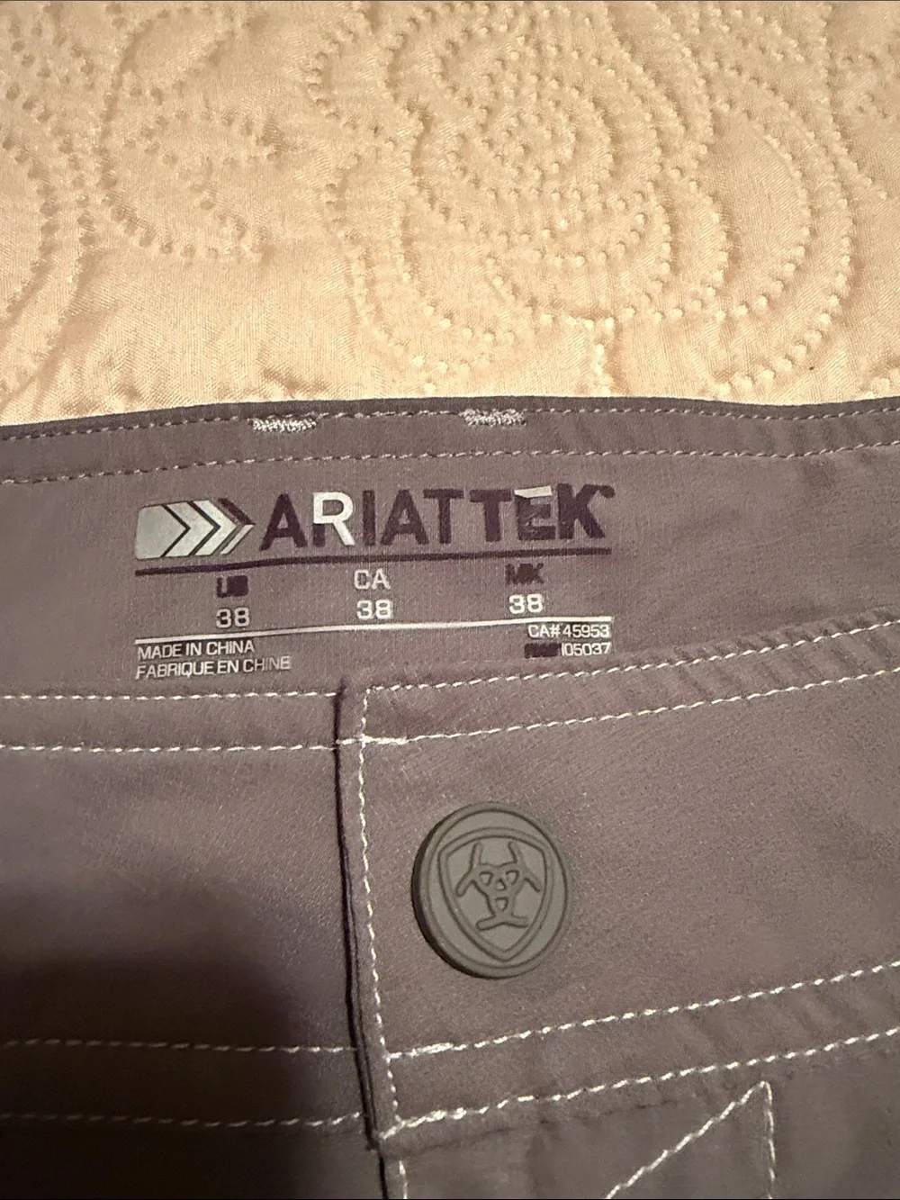 Ariat Men's Flat Front Performance Shorts in Charcoal Gray